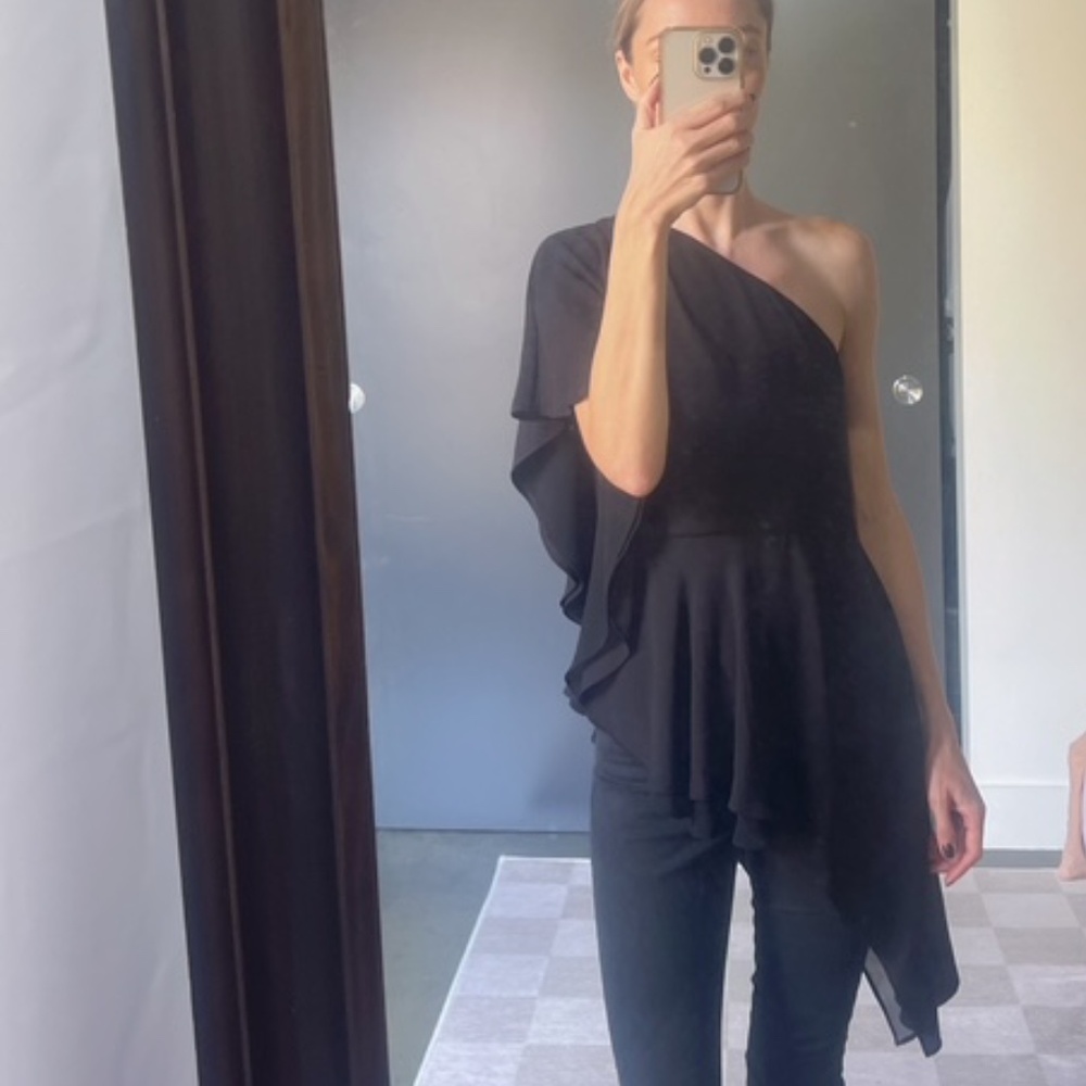 Halston one shoulder top